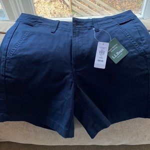 LL Bean Navy Chino Short